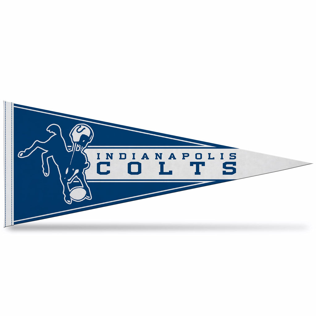 Rico Industries Nfl Football Indianapolis Colts Retro 12'' X 30'' Felt Wall D  Cor Pennant - Great For Home/Bed Room/Man Cave D