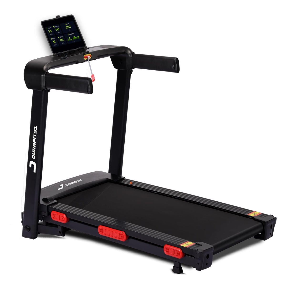 91Durafit Hike | 6 Hp Peak Bldc Motorized Treadmill | 25 Level Auto Incline |Max Speed 18 Km/Hr | Max User Weight 150 Kg | Shoc