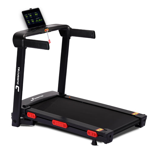 91Durafit Hike | 6 Hp Peak Bldc Motorized Treadmill | 25 Level Auto Incline |Max Speed 18 Km/Hr | Max User Weight 150 Kg | Shoc