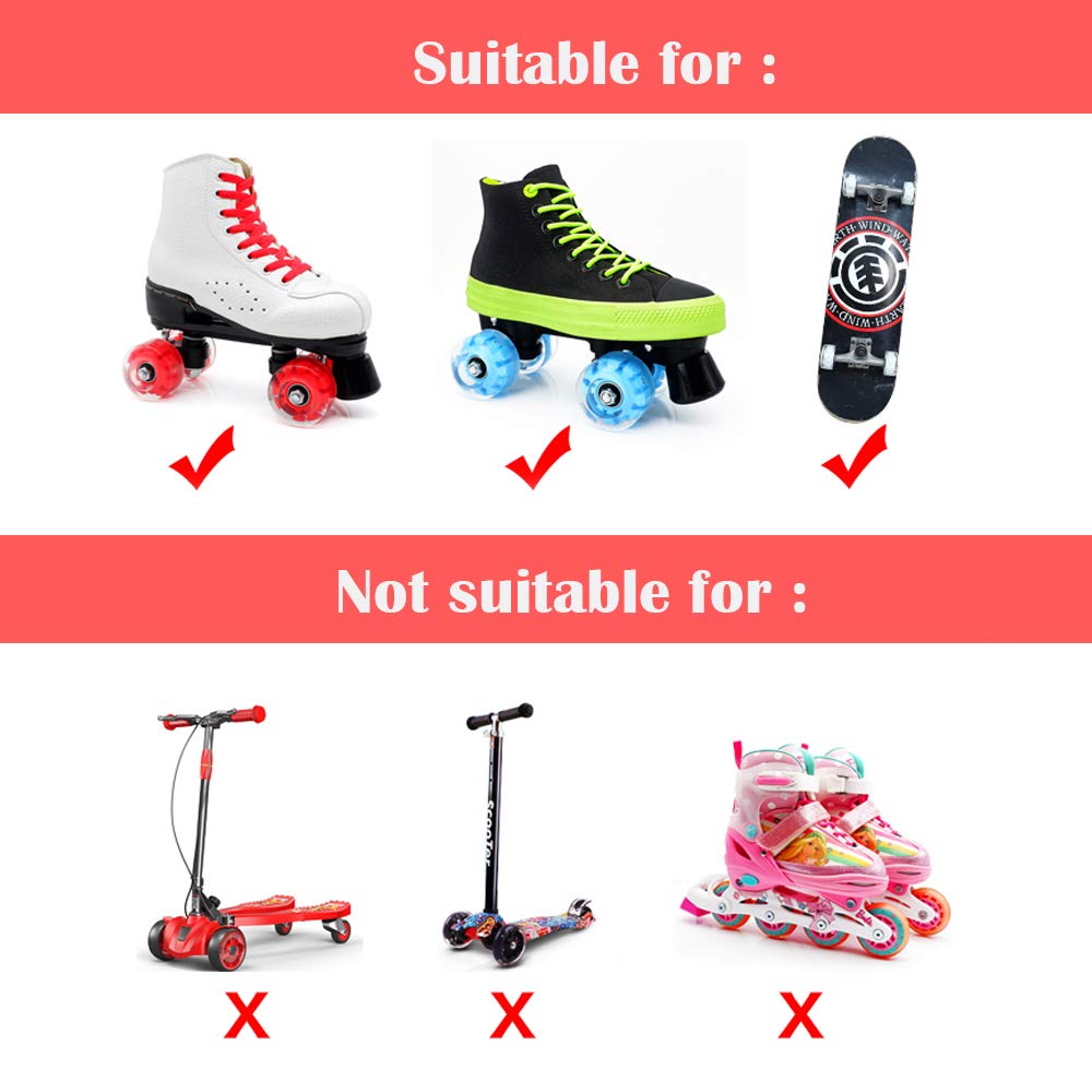 Nezylaf 8 Pack 78A Light Up Roller Skate Wheels 32  5836  65Mm, Luminous Skate Wheels With Bearings Installed For Indoor Or Outd