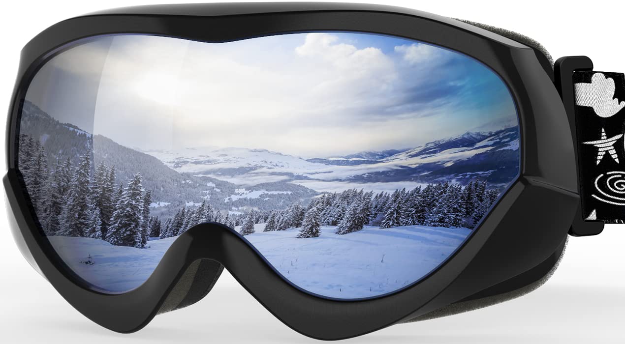 Outdoormaster Kids Ski Goggles - Helmet Compatible Snow Goggles For Boys & Girls With 100% Uv Protection - Vlt 10.1%