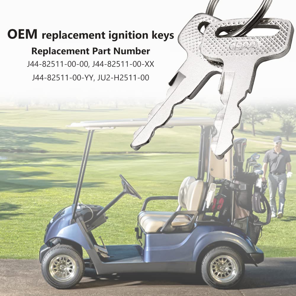 Fcouiid Golf Cart Key Replacement Ignition Keys For Yamaha G14, G19, G22, G29 Drive Gas/Electric Golf Cart Code:1922, With Keych