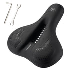 Rockbros Comfort Bike Seat - Universally Comfy Gel Bicycle Seat Fits Stationary, Mountain, And Cruiser Bike Saddles - Easy Assem