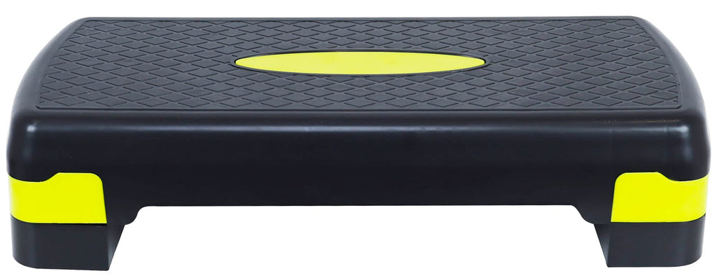 Fitvids Adjustable Workout Aerobic Stepper Step Platform Trainer, 27-Inch, Black/Lemon