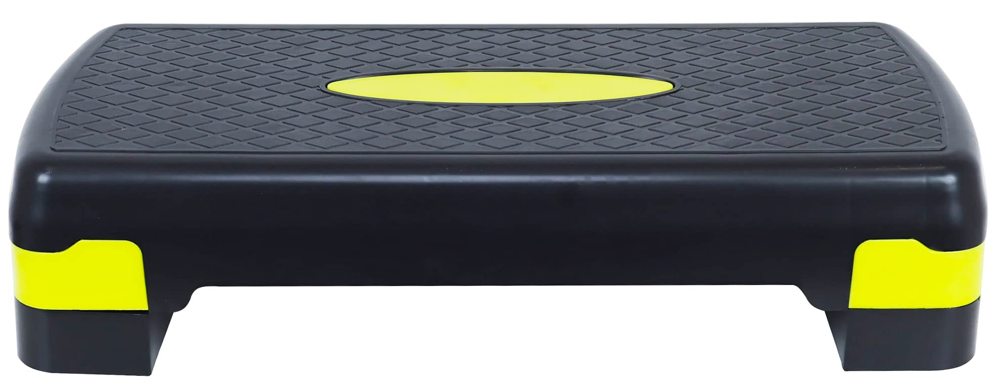 Fitvids Adjustable Workout Aerobic Stepper Step Platform Trainer, 27-Inch, Black/Lemon