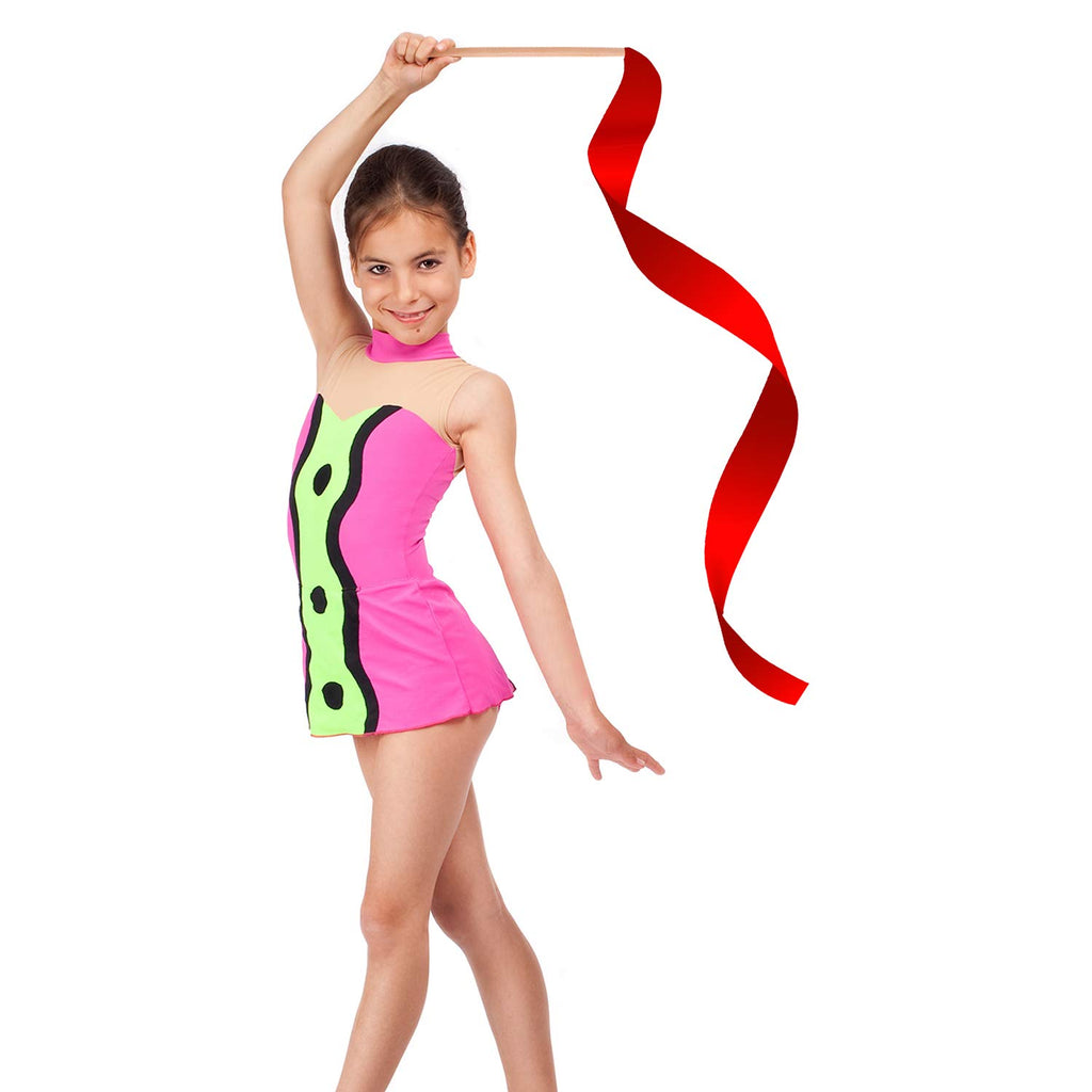 Bbto 7 Pcs Dance Ribbon Stick 39.37 Inch Rainbow Dancing Ribbon Kids Dancer Wands Rhythmic Gymnastics Ribbon Dancing Streamers B