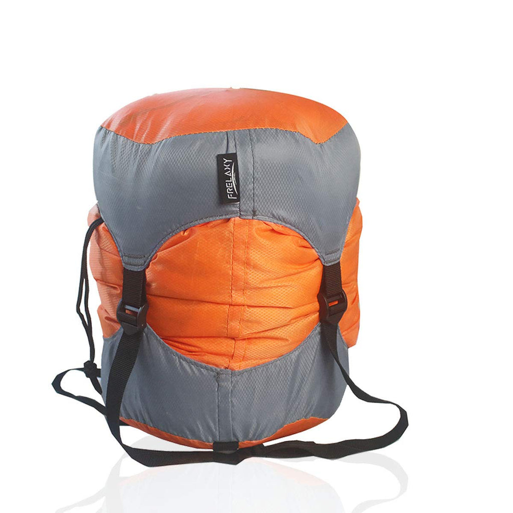 Frelaxy Compression Sack, Ultralight Sleeping Bag Stuff Sack Compression Stuff Sack - Space Saving Gear For Camping, Hiking (Ora