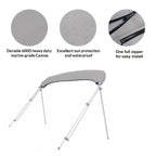 Savvycraft 4 Bow Bimini Replacement Top Canvas Cover 4 Bow 96'' L 54''-60'' W Gray Color