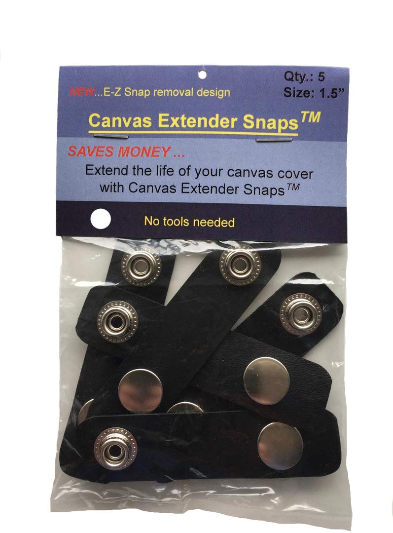 Charm Your Prince Cyp Boat Canvas Snap Extender Boating Accessories 5 Per Bag 1.5'' Inch Black