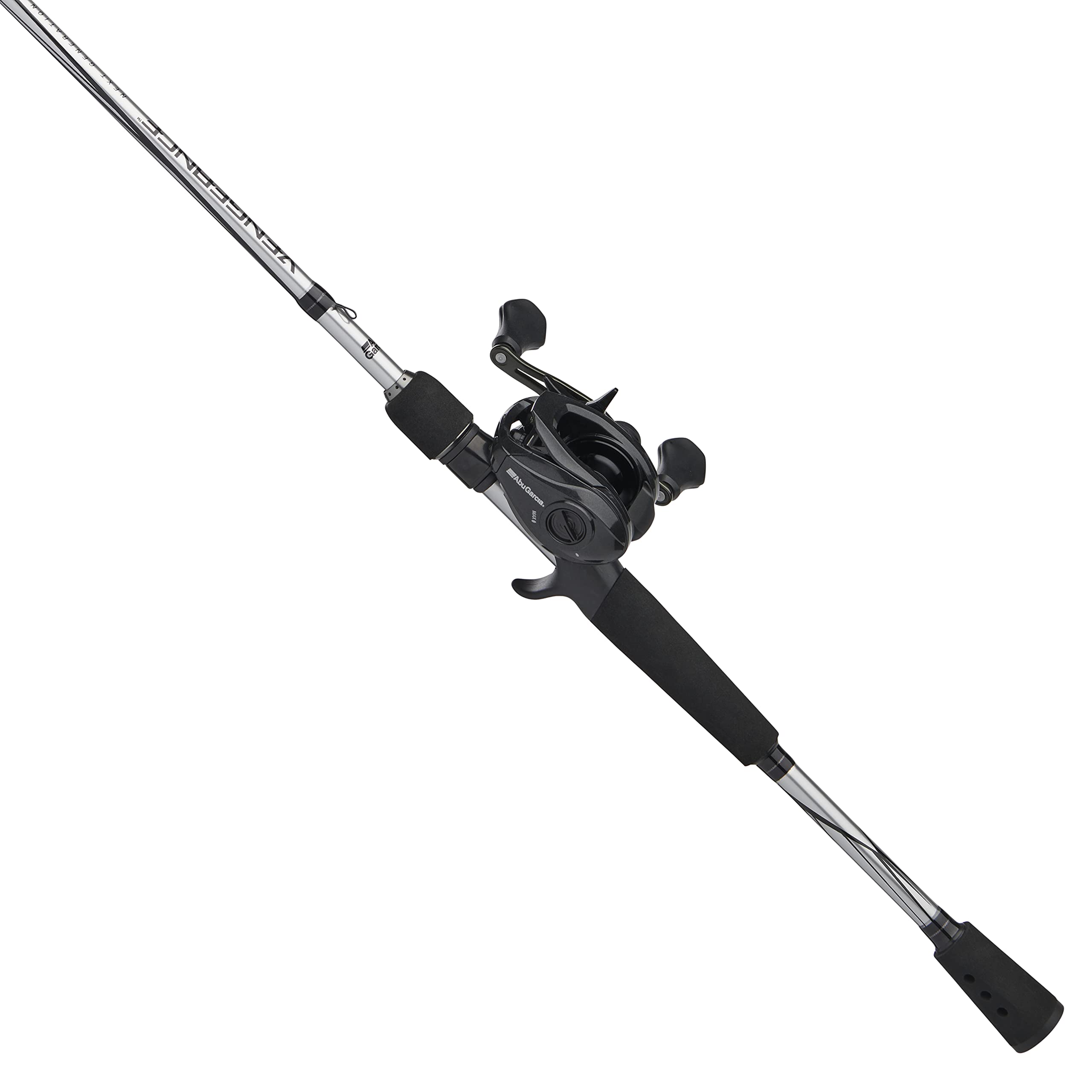 Abu Garcia Vengeance Low Profile Baitcast Reel And Fishing Rod Combo, Black/Silver, 7' - Medium Heavy - 1Pc- Right-Handed