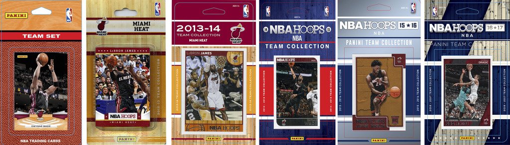 Nba Miami Heat 6 Different Licensed Trading Card Team Sets