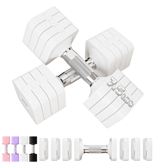 15LBS Adjustable Dumbbells Sets, 4 in 1 Free Weight Dumbbell Sets for Women Men Hand Weight Set Adjust Dumbbells Weights Set for