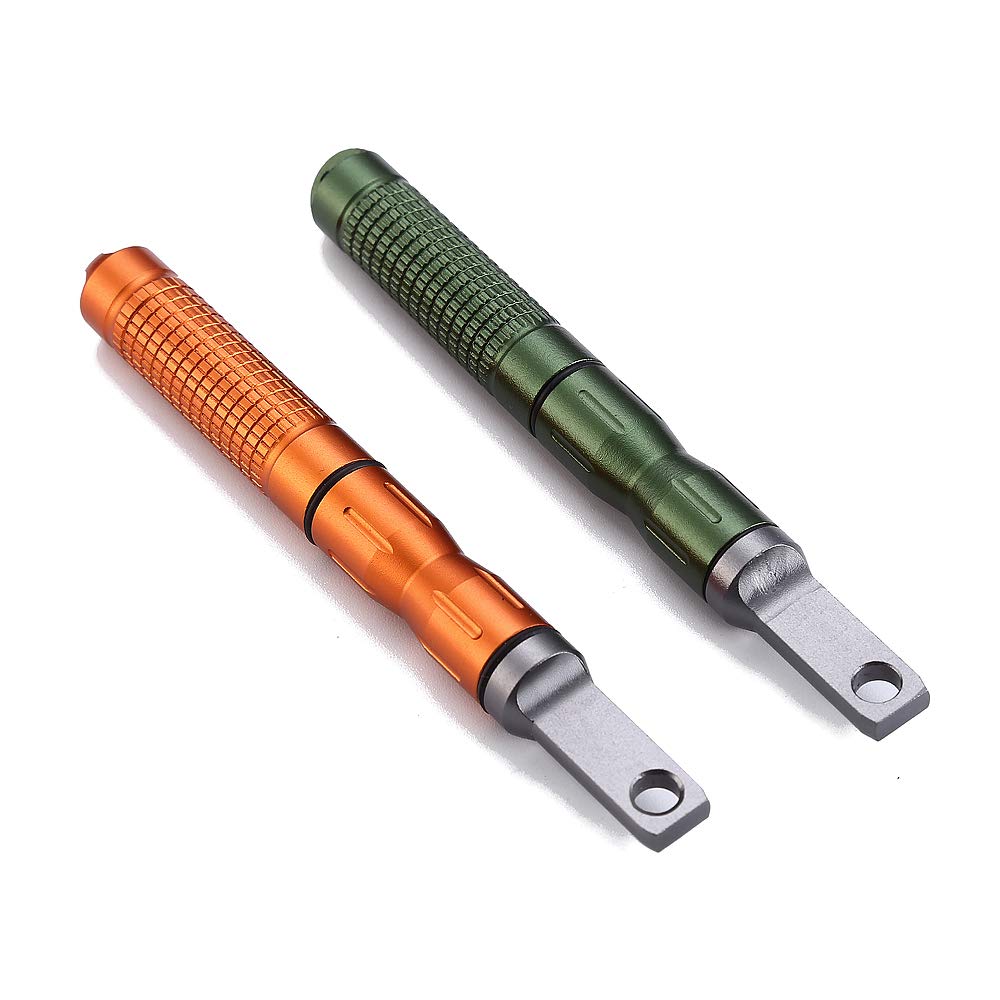 Dosmamz 2Pcs Compact Fire Starter With Scraper Striker, Replaceable Threaded Ferro Rod Flint Fire Steel Magnesium Rod, An Essent