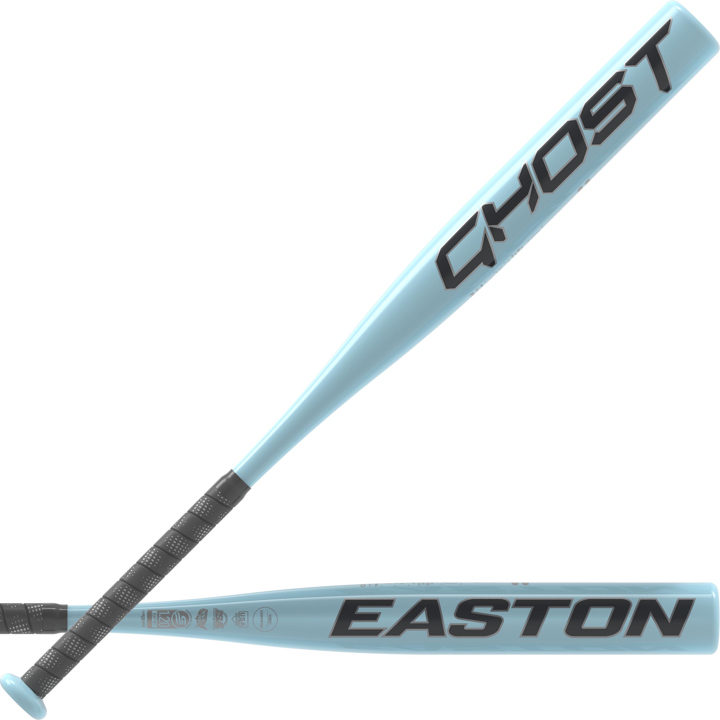 Easton | Ghost Youth Fastpitch Softball Bat | Approved for All Fields | -11 | 1 Pc. Aluminum | Light Blue | 30 Inch
