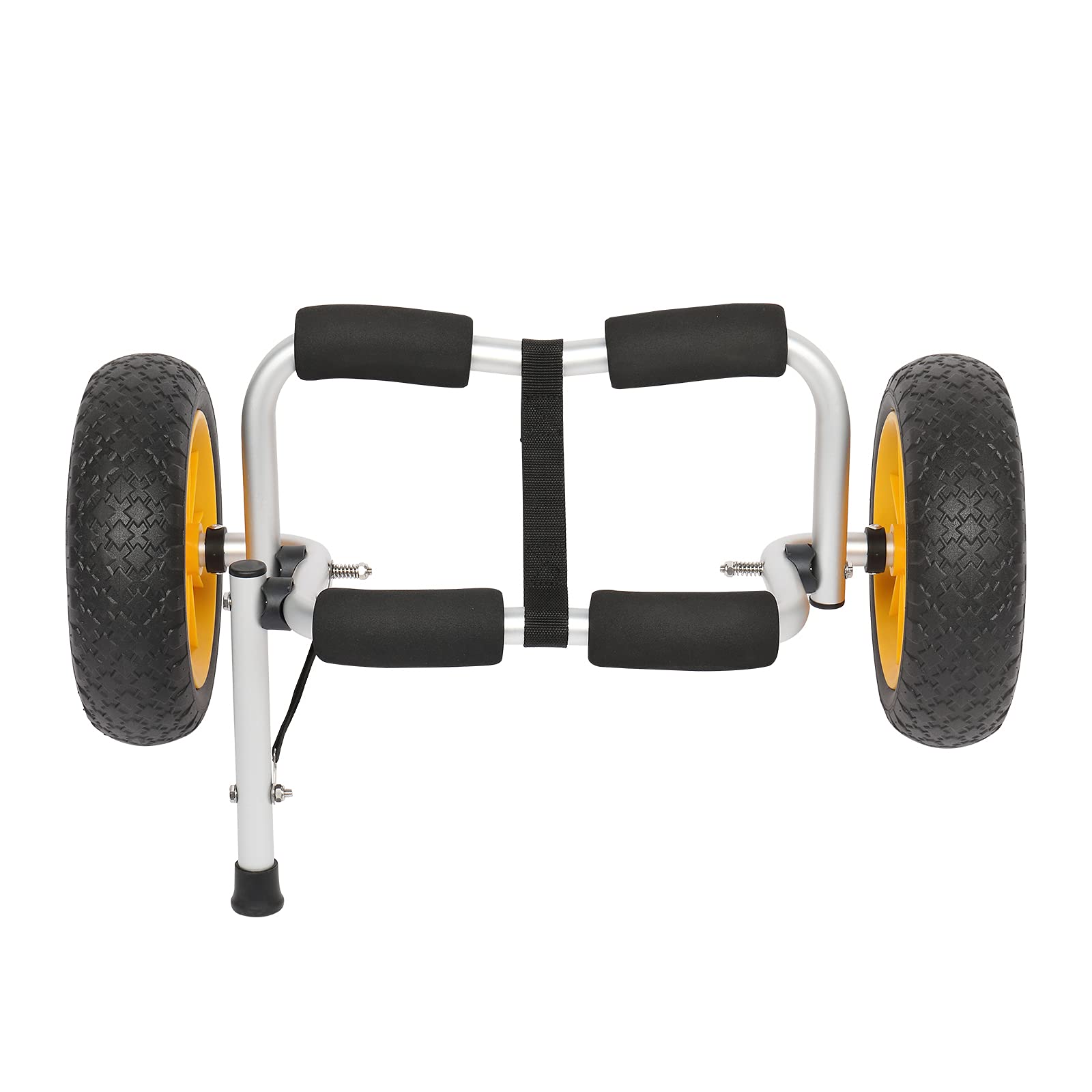 Bonnlo Kayak Car Foldable Aluminum Kayak Trailer with 10 Solid Tires, Universal Kayaks Wheel Cart Dolly for Canoe, Paddle Boar