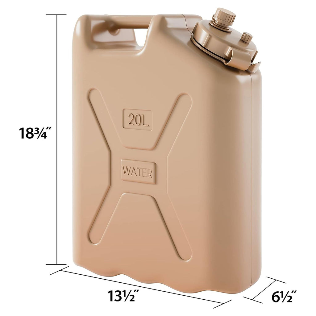 Scepter 5 Gallon Water Container, 20 Liter Portable Military Style Storage For Camping, Outdoors And Emergency, With Bpa-Free Pl