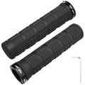 Topcabin Bike Grips Double Lock On Locking Bicycle Handlebar Grips Cycle Bicycle Mountain Bike Bmx Floding (Rubber Grips Black 1