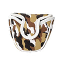 Gooaction Golf Mallet Putter Head Cover Magnetic Closure Design Brown Camouflage Creative Pattern Golf Club Putter Headcover