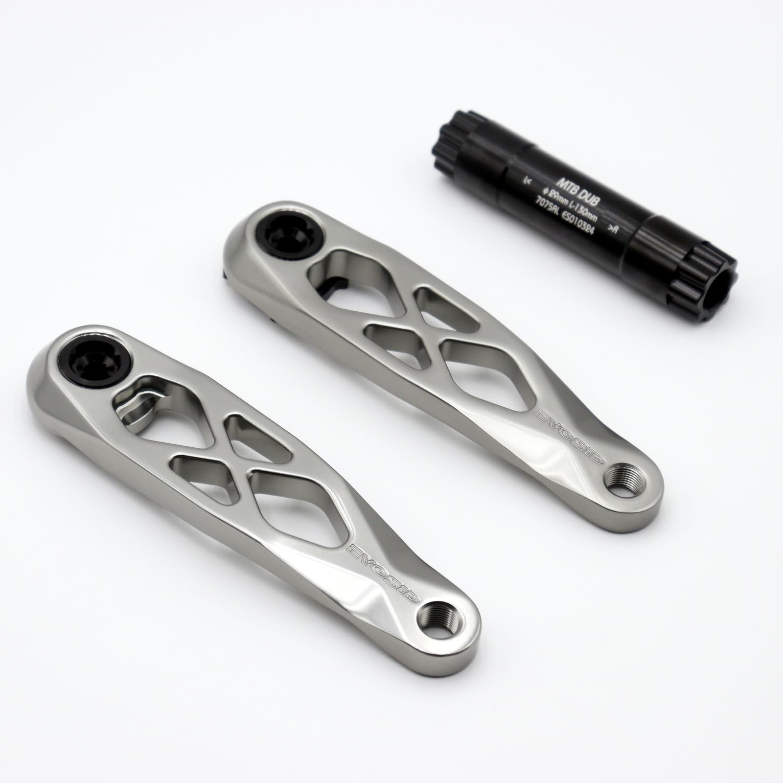 EVOSID Mountain Bike Crankset, Bicycle Crank Arm Set 165/170/175mm R-SPEC Trail Enduro Dub 29 Hollow Bike Crank Spindle CNC Suit