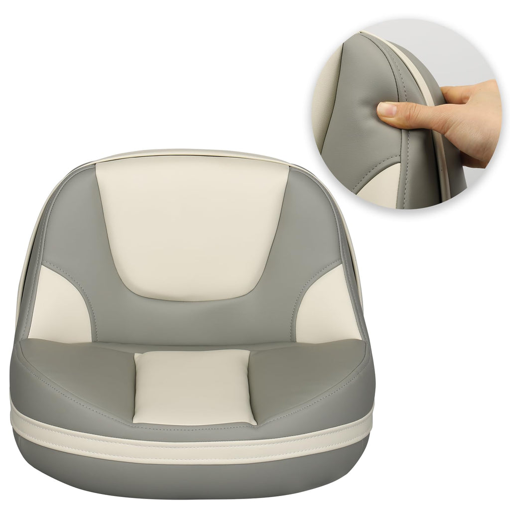 Leader Accessories Pro Casting Boat Seats Lean Pro High Back Fishing Bass Boat Seat Butt Seat 2 Seats (Beige Light Gray)