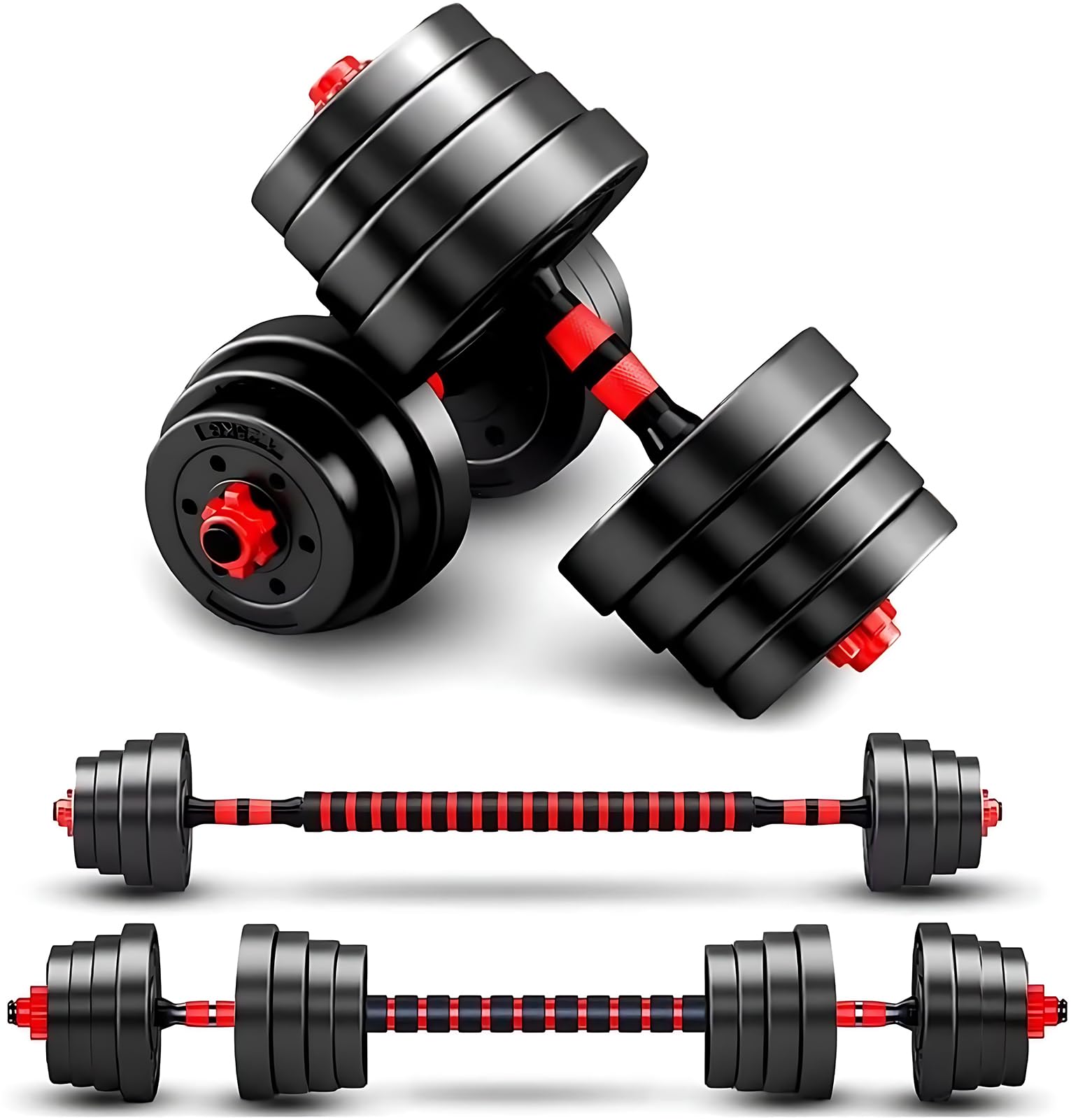 Bcbig Adjustable-Dumbbells-Sets,Free Weights-60Lb(30Lb*2) Dumbbells Set Of 2 Convertible To Barbell A Pair Of Lightweight For Ho