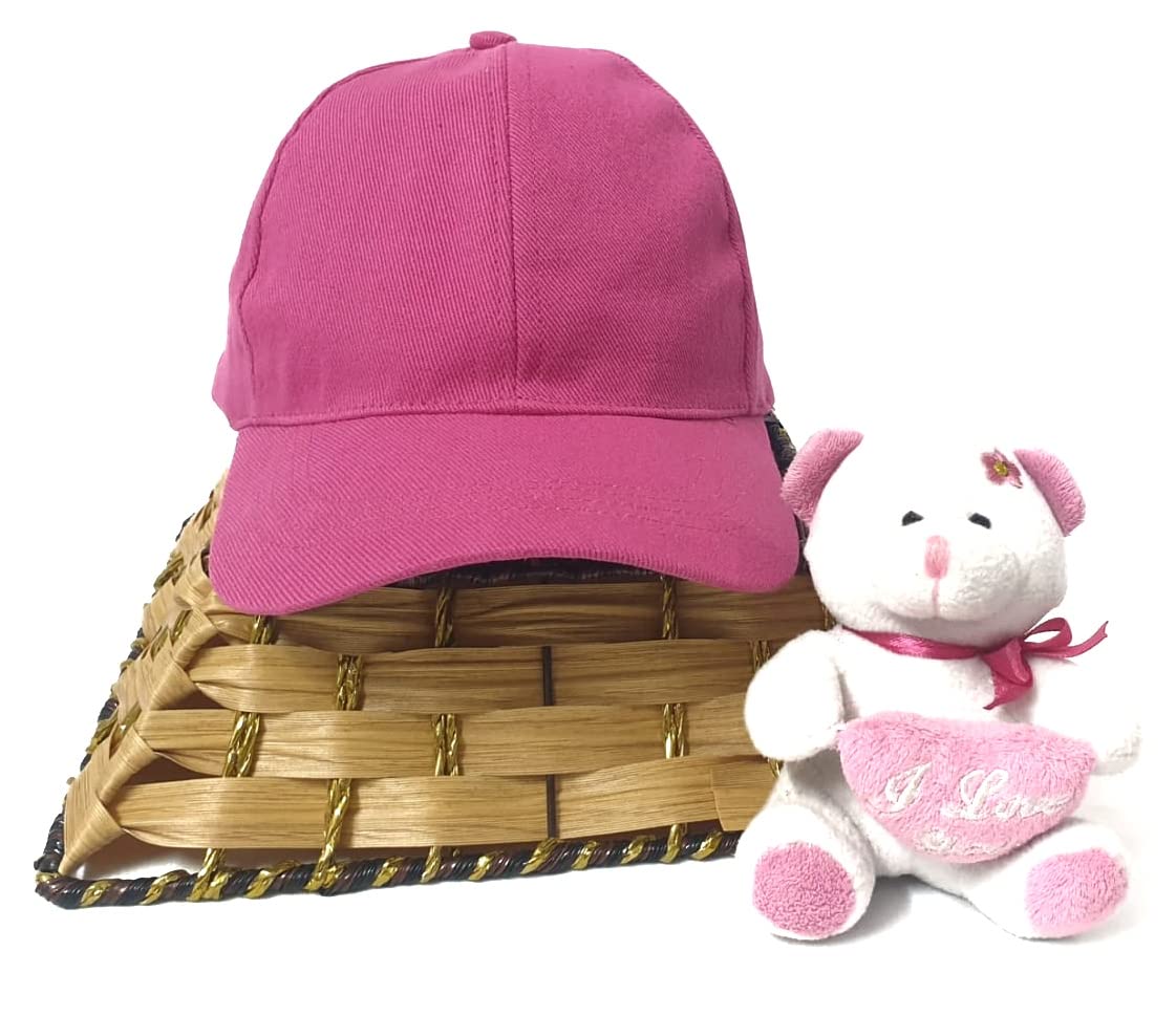 Anvik Sports Cap For Men Women Unisex Summer Hip Hop Cap For Boy Girl Gym Baseball Cotton Free Size Best Cap Dark Pink