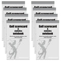 Glenmal 8 Pcs Golf Yardage Book with Golf Scorecard Book Notebook Pocket Size, Journal, Log Book, Score Book, Notepad for Golfer