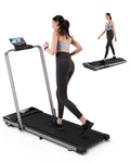 Deerrun 3 In 1 Under Desk Walking Pad Treadmill, 3.0Hp Low Noise Portable For Home & Office, 300Lbs Weight Capacity Folding With
