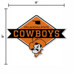Rico Industries Ncaa Oklahoma State Cowboys Diamond Shape Cut Pennant - Home And Living Room D  Cor - Soft Felt Ez To Hang 20.5