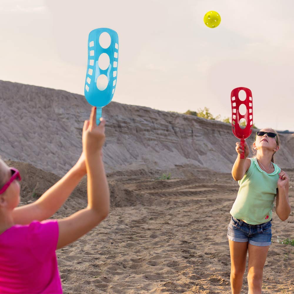 Artcreativity Scoop & Toss Game Set - 2 Scoops & 2 Balls, Fun Outdoor Lawn Game For Kids & Adults, Great For Yard, Beach, Picnic
