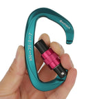 Xinda Screwgate Locking Carabiner Clip - Professional Rock Climbing Carabiner Screw Lock,Heavy Duty Carabiners For Climbing,Moun
