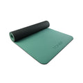 TONE Fitness Yoga Mat 1/4 Thick Non Slip Exercise & Pilates Mat for Home Workouts with Carrying Strap | V Pattern | Black/Teal