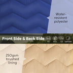 Unikome Outdoor Packable Travel Blanket, Lightweight Waterproof Puffy Down Alternative Camping Blanket With Corner Loops, 75'X52