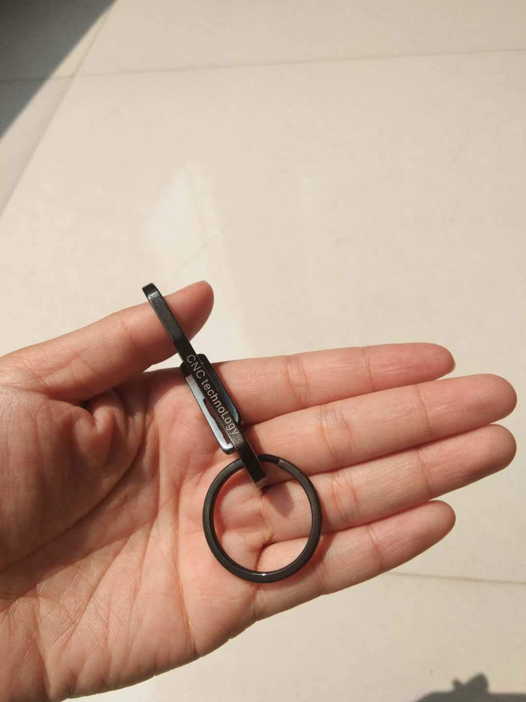 Alsmiley Stainless Steel Carabiner Clip Retractable Ring Set Keychain Quick Release Hooks For Men Women Black