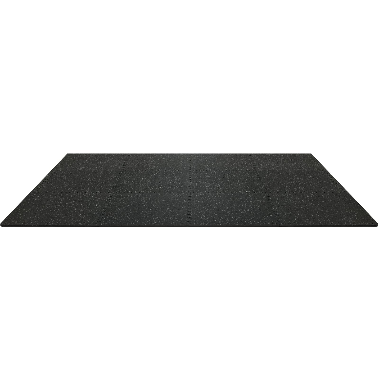 Vevor 12 Pcs 1/2 Inch Thick Gym Floor Mats, 24'' X 24'' Eva Foam & Rubber Top Interlocking Workout Floor Mats With 48 Sq.Ft Cove