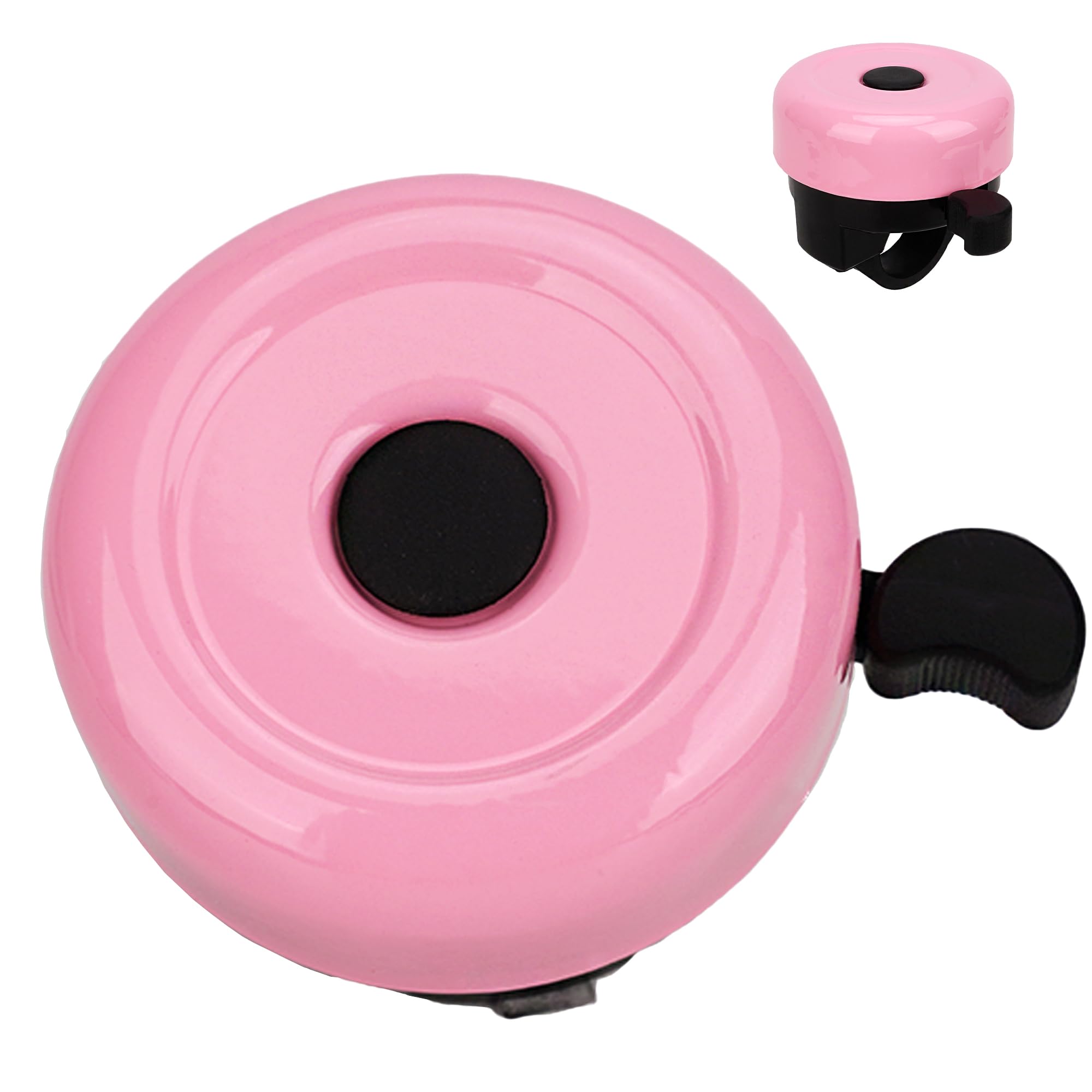 RidingRush Kids Bike Bell Girls - Cute Bicycle Bell for Boys & Girls, Easy-to-Install Handlebar Bell for Kids Bikes (Pink)