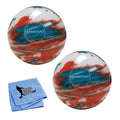 EPCO Duckpin Bowling Balls- Marbleized - Turquoise, Orange & White (4 7/8 inch- 3lbs. 8 oz) 2 Balls