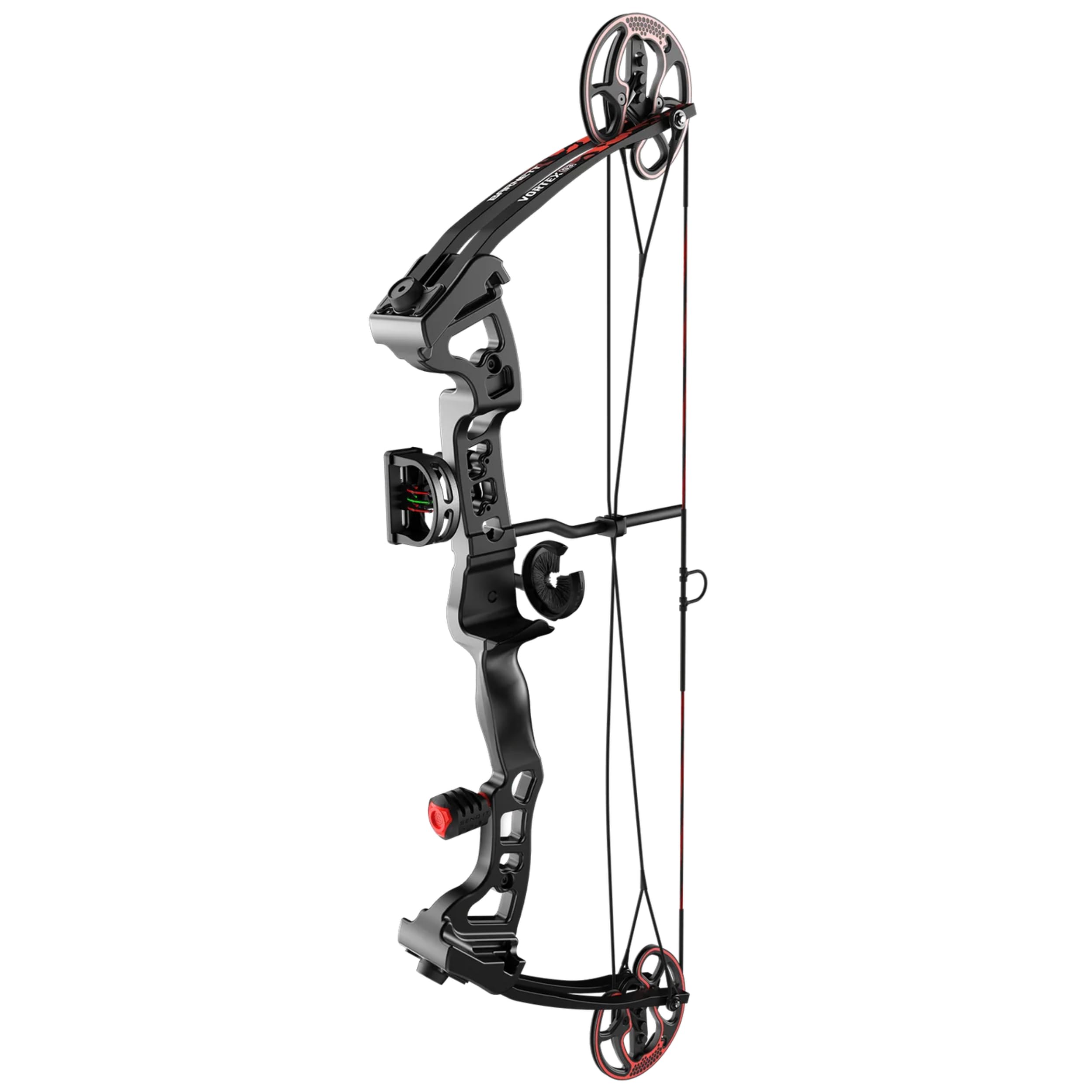 Barnett Vortex Compound Bow, 28-45lb Draw Weight, 22-27in Draw Length, Adjustable 60-70% Let Off, Hunting Bow with Brush Retaine