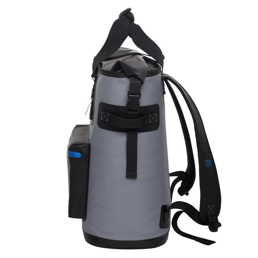 Built Welded Soft Portable Backpack Cooler With Wide Mouth Opening - Insulated And Leak-Proof Gray 5233505