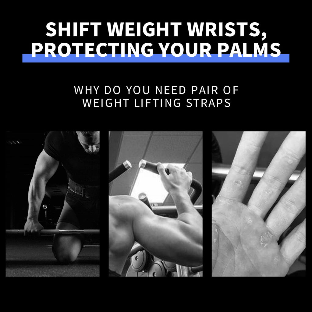 Manueklear Weight Lifting Grips, Leather Hooks Straps For Deadlifts, Pull-Ups, Heavy Shrugs, Non-Slip Adjustable Wrist Wrap Glov