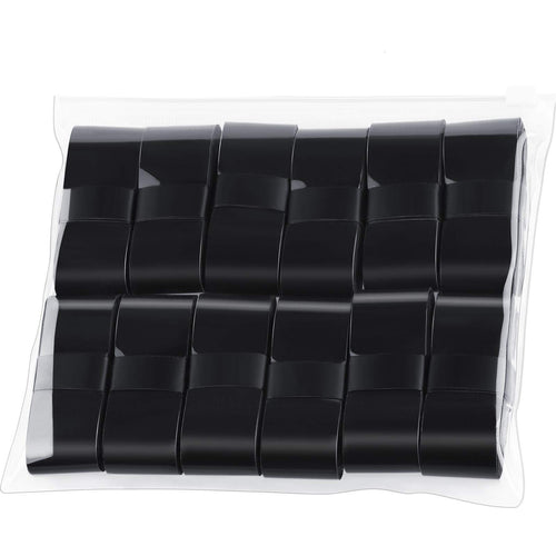 12 Pieces Tennis Racket Badminton Racket Grip Tape Overgrips for Anti-Slip and Sweat Absorbent Grip (Black, 12 Pieces)