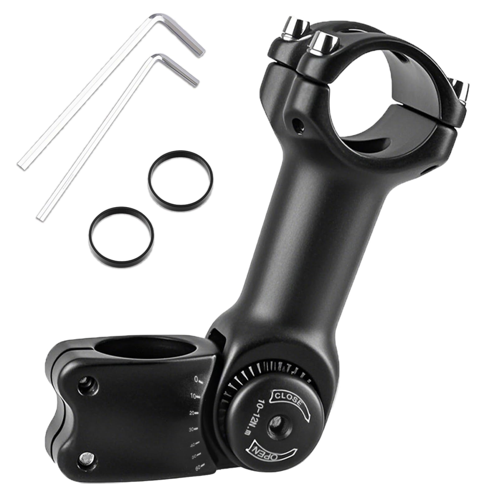 Triwonder Bike Stem 25.4 31.8 Adjustable 60 Degree 90Mm 110Mm 130Mm Bike Handlebar Extender Stem Riser Bicycle Handle Bar Extens