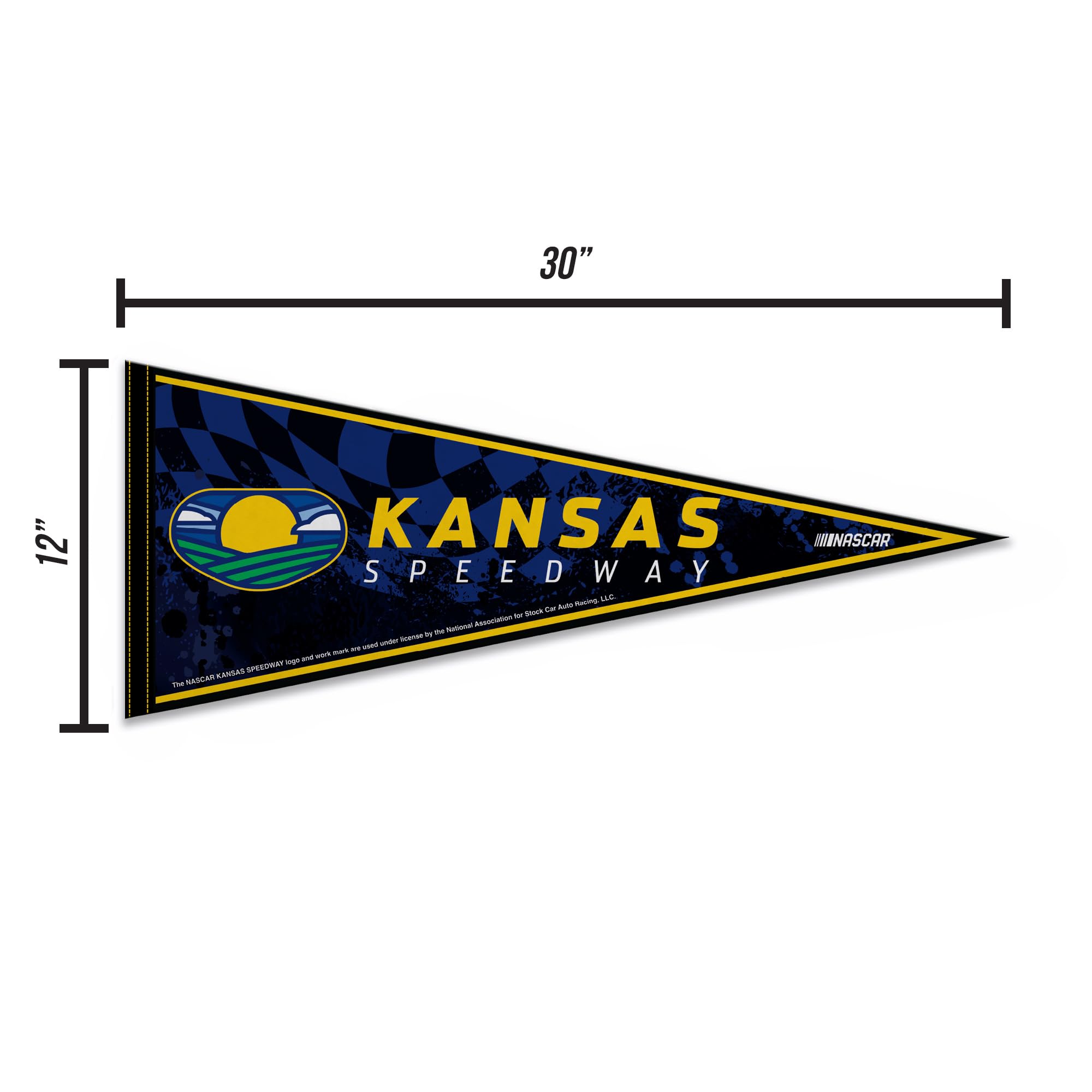 Rico Industries Nascar Racing Kansas Speedway 12'' X 30'' Felt Wall D  Cor Pennant - Great For Home/Bed Room/Man Cave D  Cor