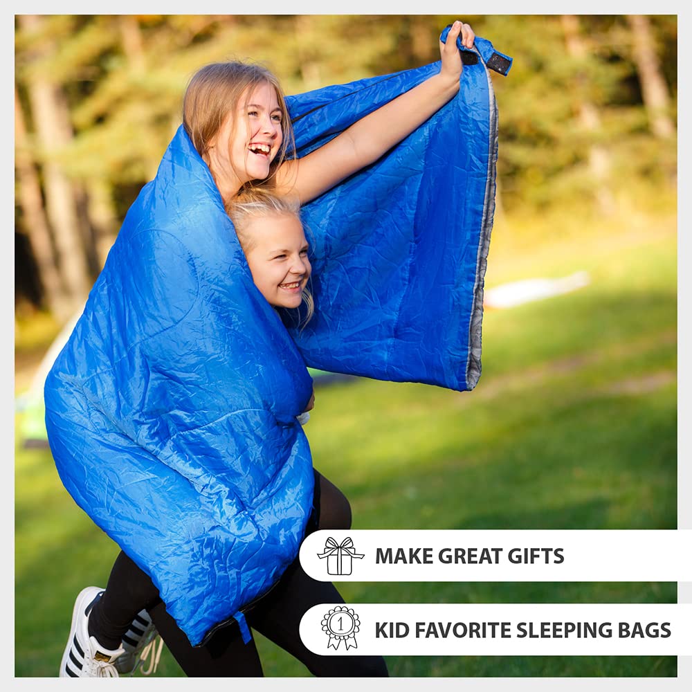 Lightweight Violet/Purple Sleeping Bag By Revalcamp. Indoor & Outdoor Use. Great For Kids, Youth & Adults. Ultralight And Compac