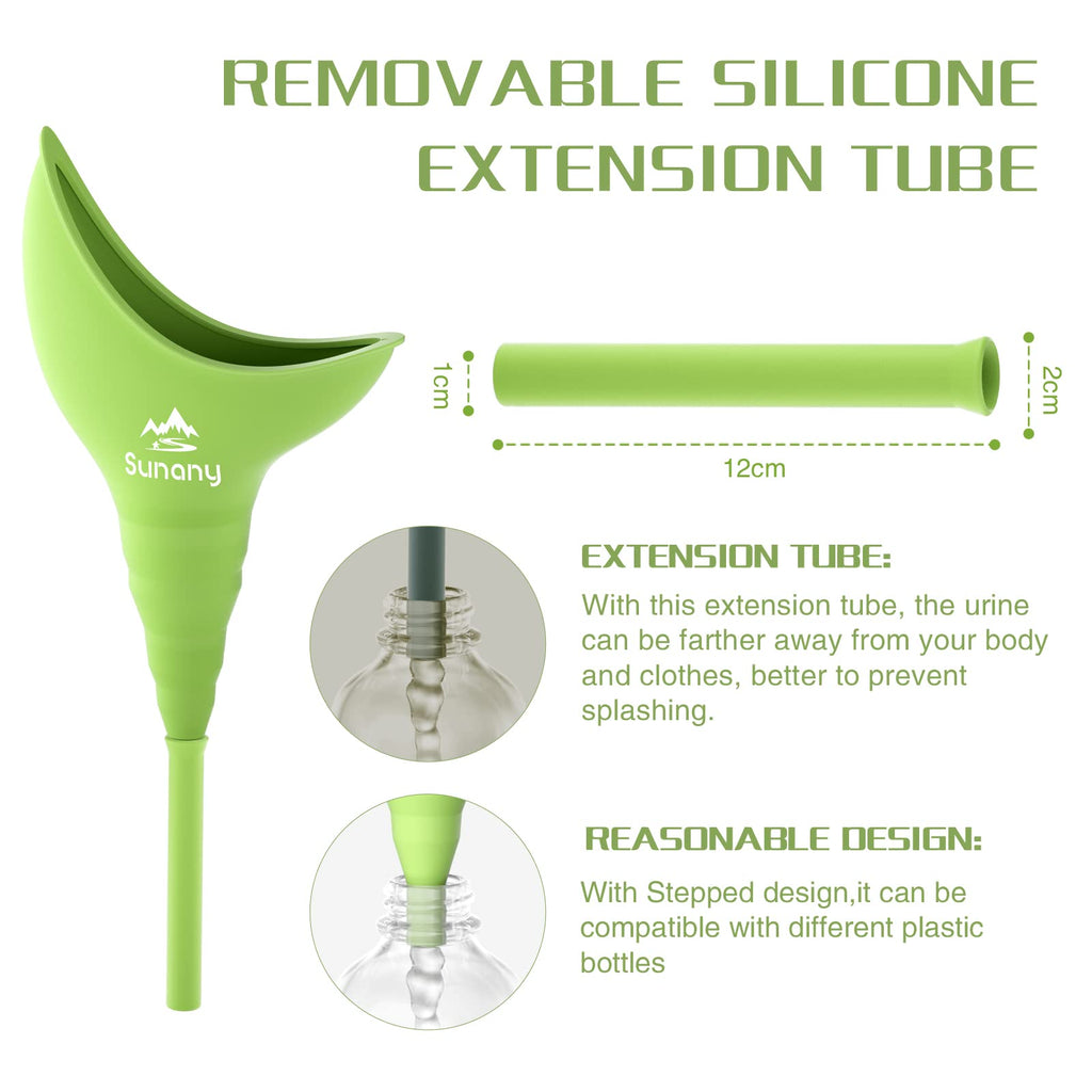 Female Urination Device, Female Urinal Silicone Funnel Urine Cups Portable Urinal For Women Standing Up To Pee Funnel Reusable W