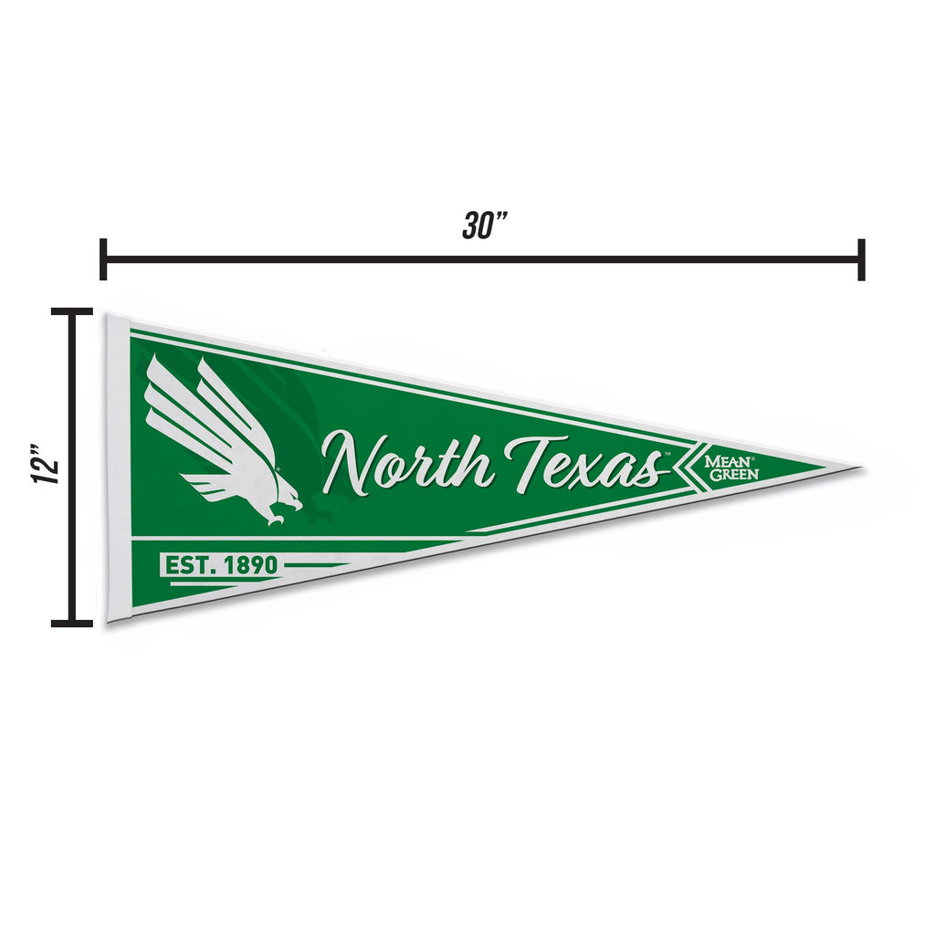 Rico Industries Ncaa North Texas Mean Green Classic 12'' X 30'' Felt Wall D  Cor Pennant - Great For Home/Bed Room/Man Cave D  C