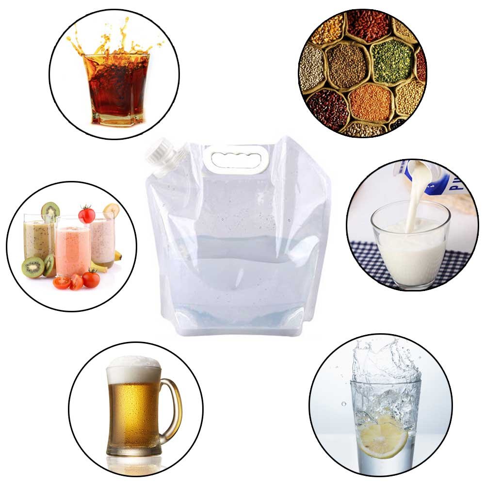 Supant 5 Litres Collapsible Water Jug Container, Freezable, Bpa Free Plastic Water Carrier Tank, Outdoor Folding Water Bag For S