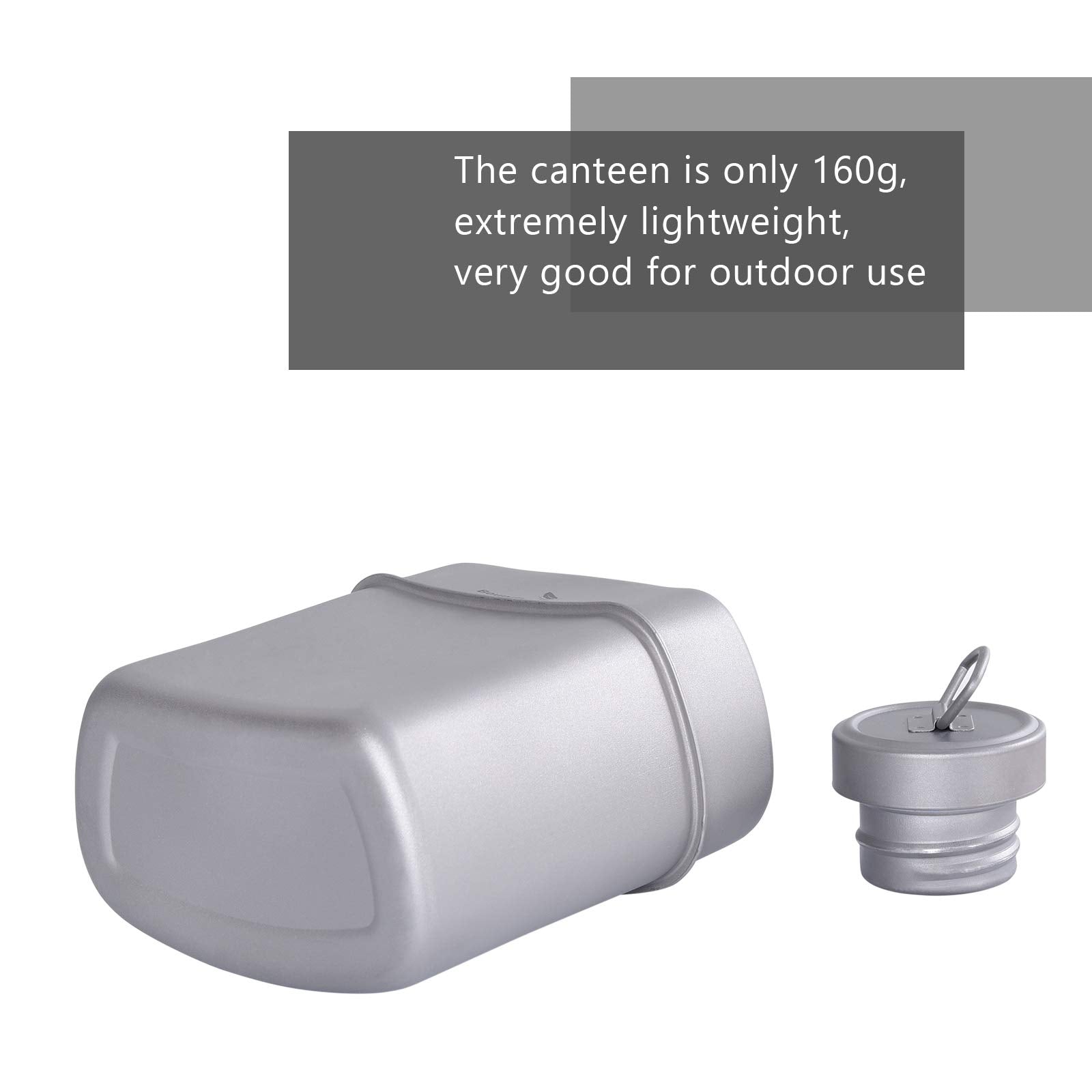Boundless Voyage Titanium Military Canteen With Carry Bag Outdoor Camping Big Capacity Water Bottle Cup Pot Mess Kits 1100Ml Ti1