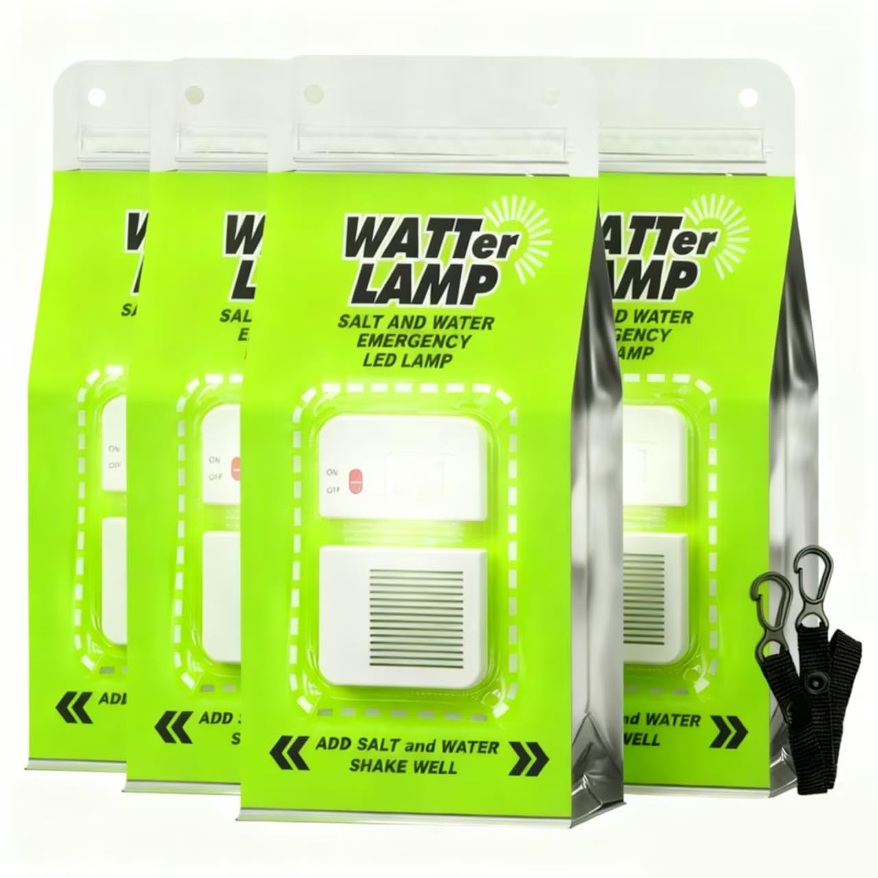 4 Pack Emergency Lamp Light, Battery-Free Portable Lanterns - Camping & Survival Gear for Power Outages, Night Fishing, Hiking, 