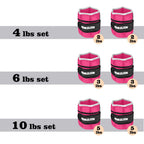 Henkelion Adjustable Wrist/Ankle Weights 1 Pair 6 Lbs For Women Men Kids, Strength Training Set For Gym, Fitness Workout, Runnin